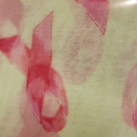 Cancer Awareness Georgette Print Scarf Belt - Picture 1 of 3